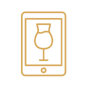 Cocktail on a phone icon